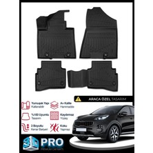 Rich Oto Paspas Kia Sportage 3D Havuzlu Paspas 2016 2017 2018 2019 2020 Model Kokusuz