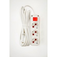 İNWATT  Anahtarlı 5 Met. Ara Kablosu Grup Priz 3'lü Uzatma Kablosu