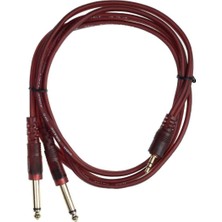 Tunex Luxury,  3,5 mm Stero 2x6,3 mm Mono Erkek 1,5 Metre Slikonlu