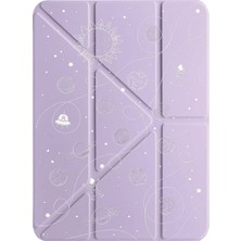 Adasena Huawei Matepad 12X Kılıf Uyku Modlu Kalem Bölmeli Fonksiyonel Desenli Planet