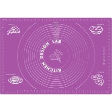 Mor 1. Sınıf A Kalite Profesyonel Silikon Ölçülü Çok Amaçlı Hamur Açma Matı 45 cm x 65 cm