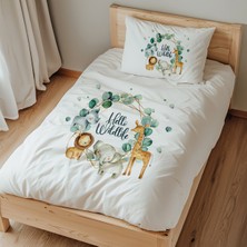 Lilabio Tek Kişilik %100 Pamuk Nevresim Takımı (160X220 Cm) Hello Wildlife