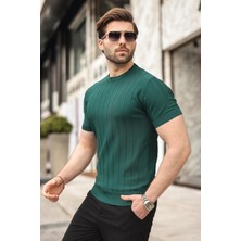 Madmext Erkek Nefti Yeşili Tişört 5684