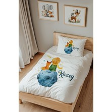 Lilabio Isme Özel Tek Kişilik %100 Pamuk Nevresim Takımı (160X220 Cm) Küçük Prens