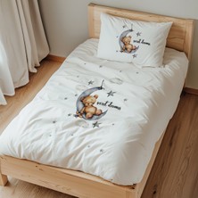 Lilabio Tek Kişilik %100 Pamuk Nevresim Takımı (160X220 Cm) Tatlı Rüyalar Ayıcık