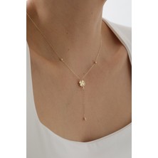 Yavuz Kuyumculuk 14 Ayar Altın Sallantılı Yonca Kolye