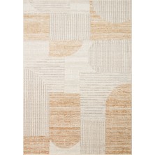 Akbel Halı Sahara SHA 02 Krem Gold - Yumuşak Tuşeli, Hav Yapmayan Modern Halı – Zarif Desenler