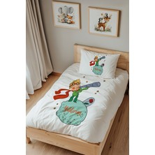 Lilabio Isme Özel Tek Kişilik %100 Pamuk Nevresim Takımı (160X220 Cm) Küçük Prens