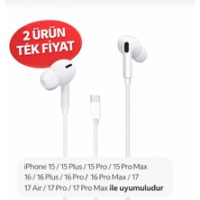 Nexiva  Iphone 15/16/17 Plus/air/ Pro/pro Max Uyumlu Pro Kablolu Kulaklık Mikrofonlu Hd Ses Kalitesi 1 Alana 1 Bedava