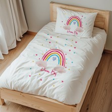 Lilabio Tek Kişilik %100 Pamuk Nevresim Takımı (160X220 Cm) Rainbow Dream Big