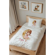 Lilabio Isme Özel Tek Kişilik %100 Pamuk Nevresim Takımı (160X220 Cm) Küçük Kız