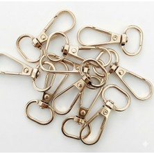 Orhan Çanta 500 Adet Gold Anahtarlık Halkası - 25 mm Altın Sarısı Makrome Aparatı - Toptan Ekonomik Paket