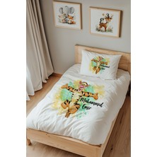 Lilabio Isme Özel Tek Kişilik %100 Pamuk Nevresim Takımı (160X220 Cm) Kaplan