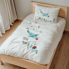Lilabio Tek Kişilik %100 Pamuk Nevresim Takımı (160X220 Cm) Little Pilot
