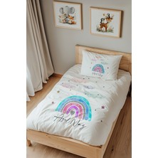 Lilabio Isme Özel Tek Kişilik %100 Pamuk Nevresim Takımı (160X220 Cm) Gökkuşağı