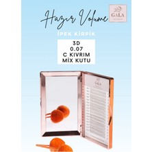 Gala Smart  Hazır Demet "3d" Mıx Kutu Ipek Kirpik No:3d 0.07 C Mix Kutu