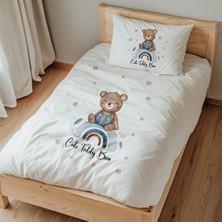 Lilabio Tek Kişilik %100 Pamuk Nevresim Takımı (160X220 Cm) Cute Teddy Bear