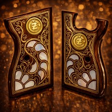 Sözler Savunma Çek Vizör Çekvizör 7.65 mm Işlemeli Sedef Kabze