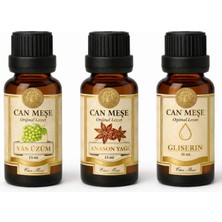 Can Meşe Kiti - Saf Anason Yağı 15ml - Yaş Üzüm Aroması 15ml - Gliserin 15ml (5 LİTRE İÇİN UYUMLUDUR)