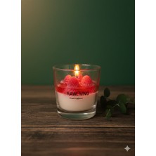 Çilek Kokulu Dekoratif Mum
