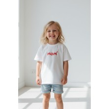 Monila Unisex Çocuk Pamuklu Bisiklet Yaka Baskılı T-Shirt