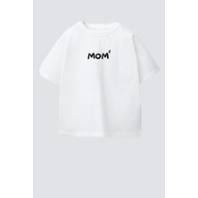 Monila Unisex Çocuk Pamuklu Bisiklet Yaka Baskılı T-Shirt
