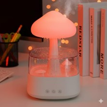 Belkıs Kırtasiye Yağmur Bulutu Nemlendirici&mantar Şalale Buhar Makinası Yağmur Sesi Işıklı-Bluetooth Hoparlör