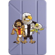 Adasena iPad Pro 6.nesil 12,9" M2 Çipli 2022 Kılıf Uyku Modlu Kalem Bölmeli Tri Folding Siyah Beyazım