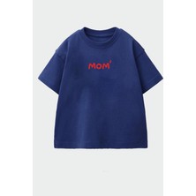 Monila Unisex Çocuk Pamuklu Bisiklet Yaka Baskılı T-Shirt