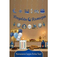 Festilo Ramazan Temalı Etkinlik Takvimi Banner Tavan Sarkıt Balon Seti 24 Parça