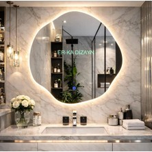 Loft Touch Asimetrik Led'li Lavabo & Banyo Aynası (Dokunmatik Sensörlü Dimmer Özellikli)