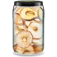 Zencefil Organik Kırmızı Tatlı Elma Kurusu Bi Kavanoz 660 Cc. Cam Kavanoz Yuvarlak Dilim Kuru Elma Slice Dried Apple