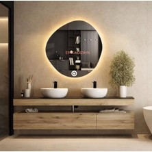 80 cm Asimetrik Günışığı Led'li Lavabo & Banyo Aynası (Dokunmatik Sensörlü Dimmer Özellikli)