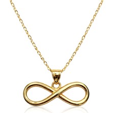 Zeya Kuyumculuk 14 Ayar Altın Sonsuzluk Kolye
