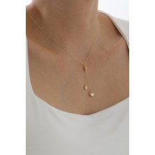 Yavuz Kuyumculuk 14 Ayar Altın Sallantılı Kalp Kolye