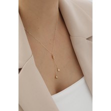 Yavuz Kuyumculuk 14 Ayar Altın Sallantılı Modern Kalp Kolye