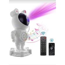 Belkıs Kırtasiye Astoronot Gece Lambası Bluetooth Hoparlör Galaxy Gökyüzü Yansıtma Kumandalı