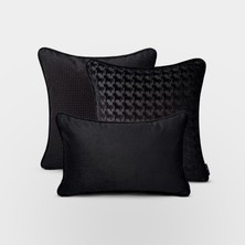 Lidoma Home "cheva" Kırlent Kılıfı Seti / Siyah