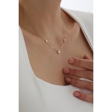 Yavuz Kuyumculuk 14 Ayar Altın Ataş Zincir Üçlü Yonca Kolye