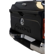Aftermarket Volkswagen Amarok 2010-2016 Canyon Yazılı Bagaj Kapak Koruma Mat Siyah Abs