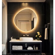 50 cm Asimetrik Günışığı Led'li Lavabo & Banyo Aynası (Dokunmatik Sensörlü Dimmer Özellikli)