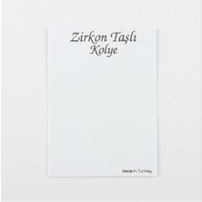 Zero Land Snmswrld Zirkon Kolye Kartı-Beyaz