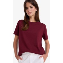DeFacto %100 Pamuk Regular Fit Bisiklet Yaka Basic Premium Kısa Kollu Tişört A9428AX26SP