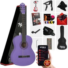 Midex CG-270PRP Mor Renk Klasik Gitar 4/4 Yetişkin Boy Sap Ayarlı Full Set