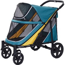 Snmswrld Eurodog Katlanabilir Köpek Arabası Yeşil Sarı 112X65X100 cm