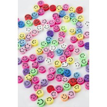 Zero Land Snmswrld Emoji Fimo Boncuk 100 Adet-Renkli