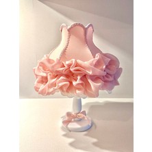 Lulu Avizem Luluavizem Patentli Özel Tasarım, Elde Y;ıkanabilir Başlık, Toz Pembe Pofuduk Abajur