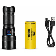 Belkıs Kırtasiye 6000 Lümene Zoomlu El Feneri-Power Bank Kamp Lambası El Feneri