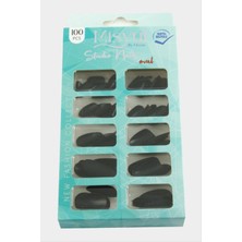 Zero Land Snmswrld Misyul Oval Mat Takma Tırnak 100 Adet-Siyah