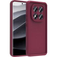 Fibaks Redmi Note 15 4g Kılıf Kamera Korumalı Yumuşak Dokulu Darbe Emici Bordo Silikon Kapak